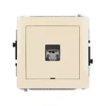 DECO Mechanizm gniazda komputerowego pojedynczego 1xRJ45, kat. 5e, ekranowany, 8-stykowy, bez pola opisowego beżowy