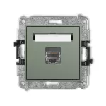 ICON Mechanizm gniazda komputerowego pojedynczego 1xRJ45, kat. 5e, ekranowany, 8-stykowy szałwiowy