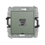 ICON Mechanizm gniazda komputerowego pojedynczego 1xRJ45, kat. 5e, ekranowany, 8-stykowy, bez pola opisowego szałwiowy