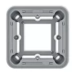 Puszka natynkowa pojedyncza zaokrąglona ICON i MINI srebrny metalik