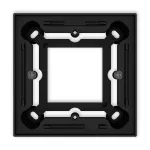 Puszka natynkowa pojedyncza kwadratowa ICON czarny mat