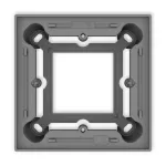 Puszka natynkowa pojedyncza kwadratowa ICON szary mat