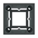 Puszka natynkowa pojedyncza kwadratowa ICON grafitowy mat