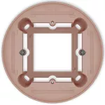 Puszka natynkowa pojedyncza okrągła ICON i MINI łososiowy