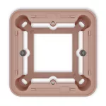 Puszka natynkowa pojedyncza zaokrąglona ICON i MINI łososiowy