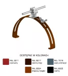 Uchwyt gąsior.rozsuw.Z-zatrz. H=3,5cm /LA/ szary TYP AN-15P/LA/S-N