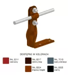 Uchwyt kątowy skręcony Hd=70mm Z-śruba /LA/ TYP AN-08R/LA/-N