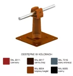 Uchwyt na płytce stalowej Hd=65mm Z-zatrzask /LA/ brązowy TYP AN-11P/LA/-N