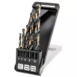 Wiertła do metalu HSS-CNC, 124°, "Pro-Tec", 4.0 - 10 mm, zestaw 5 szt.