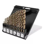 Wiertła do metalu HSS-CNC, 124°, "Pro-Tec", 1.0-10.0 mm, zestaw 19 szt.