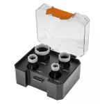 Otwornice diamentowe (18, 22, 27, 35 mm), zestaw 4 el.