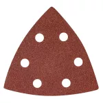 Papier ścierny delta na rzep 93 x 93 mm P80, 5 szt., z 6 otworami