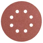 Krążki ścierne na rzep 125 mm, P100, 5 szt., z 8 otworami