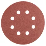 Krążki ścierne na rzep 125 mm, P120, 5 szt., z 8 otworami