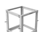 OPEN RACK 19" 12U 600X600-1100 REGULOWANY SZARY LANBERG