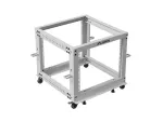 OPEN RACK 19" 9U 600X600-1100 REGULOWANY SZARY LANBERG
