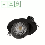 MOBILO LED 6.5W CCT 230V 36ST IP20  FI105x35MM CZARNY OKRĄGŁA
