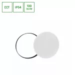 NYMPHEA BLACK & WHITE RINGS 32W CCT 230V 115st IP54 FI380x55 BIAŁY/CZARNY OKRĄGŁA