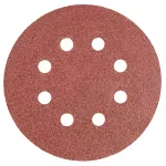 Krążki ścierne 125 mm, K80, 5 szt., z 8 otworami