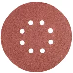 Krążki ścierne 150 mm, K80, 5 szt., z 8 otworami