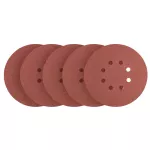 Krążki ścierne rzep 150 mm, P150, 5 szt., z 8 otworami