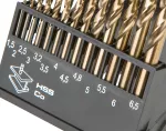 Wiertła do metalu HSS-Co 1.5-6.5 mm, zestaw 13 szt.