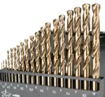 Wiertła do metalu HSS-Co 1.0-10.0 mm, zestaw 19 szt.