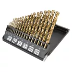 Wiertła do metalu HSS-TiN 1.0-10.0 mm, zestaw 19 szt.