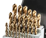Wiertła do metalu HSS-TiN 1.0-13.0 mm, zestaw 25 szt.