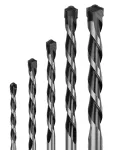 Wiertła do betonu 4-10 mm, zestaw 5 szt., końcówka motylkowa