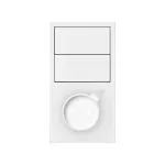 SIMON 100 W100-10020253X-230 Panel 2-krotny pion: 2 klawisze + gniazdo z zintegrowaną ładowarką USB C; biały mat