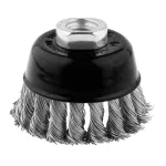 Szczotka druciana doczołowa 80 mm, drut skręcony, INOX, M14