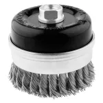 Szczotka druciana doczołowa wzmacniania 65 mm, drut skręcony, INOX, M14