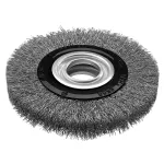 Szczotka druciana tarczowa 125 x 20 mm, drut karbowany, INOX