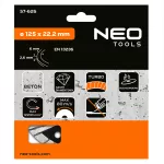 Tarcza diamentowa 125 x 22.2 mm, turbo