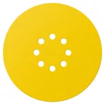 Krążki ścierne na rzep 225 mm, P120, 5 szt., z 8 otworami