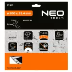 Tarcza diamentowa 200 x 25.4 mm, turbo