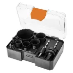 Otwornice bi-metalowe Co8% (19, 25, 30, 35, 40, 68 mm), zestaw 9 el.