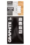 Papiery ścierne na rzep 93 x 185 mm, P220, 5 szt., , z 8 otworami