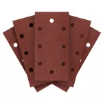 Papiery ścierne na rzep 93 x 185 mm, P80, 5 szt., z 8 otworami