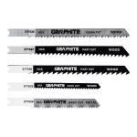 Zestaw brzeszczotów do wyrzynarki, 6 TPI, 8 TPI, 10 TPI, 12 TPI, HCS, uchwyt typu U, 5 szt.