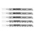 Zestaw brzeszczotów do wyrzynarki, 6 TPI, 10 TPI, HCS, uchwyt typu U, 5 szt.