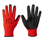 Rękawice robocze, poliester pokryty lateksem (smooth), kat.1, rozmiar 10