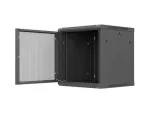 SZAFA INSTALACYJNA RACK WISZĄCA 19" 12U 600X600 CZARNA DRZWI PERFOROWANE LANBERG (FLAT PACK)