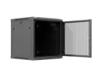 SZAFA INSTALACYJNA RACK WISZĄCA 19" 12U 600X600 CZARNA DRZWI PERFOROWANE LANBERG (FLAT PACK)