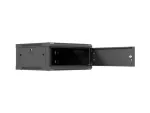 SZAFA INSTALACYJNA RACK WISZĄCA 19" 4U 600X600 CZARNA DRZWI METALOWE LANBERG (FLAT PACK)