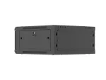 SZAFA INSTALACYJNA RACK WISZĄCA 19" 4U 600X600 CZARNA DRZWI METALOWE LANBERG (FLAT PACK)
