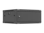 SZAFA INSTALACYJNA RACK WISZĄCA 19" 4U 600X600 CZARNA DRZWI METALOWE LANBERG (FLAT PACK)