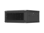 SZAFA INSTALACYJNA RACK WISZĄCA 19" 4U 600X600 CZARNA DRZWI PERFOROWANE LANBERG (FLAT PACK)
