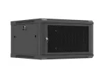 SZAFA INSTALACYJNA RACK WISZĄCA 19" 6U 600X600 CZARNA DRZWI PERFOROWANE LANBERG (FLAT PACK)